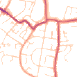 Daytime road noise heatmap for PO33 1DR
