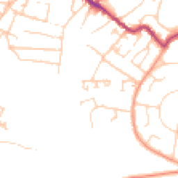 Daytime road noise heatmap for PO33 1HB