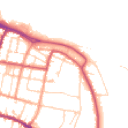 Daytime road noise heatmap for PO33 1JU