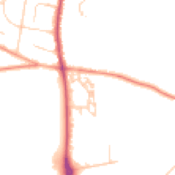 Daytime road noise heatmap for PO33 1QY