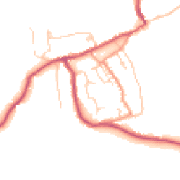 Daytime road noise heatmap for PO33 1YE