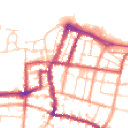 Daytime road noise heatmap for PO33 2AD