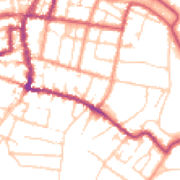 Daytime road noise heatmap for PO33 2BJ
