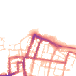 Daytime road noise heatmap for PO33 2DY