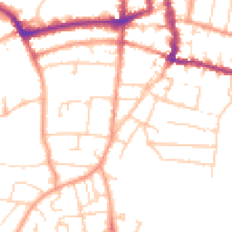 Daytime road noise heatmap for PO33 2FT