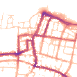 Daytime road noise heatmap for PO33 2FY