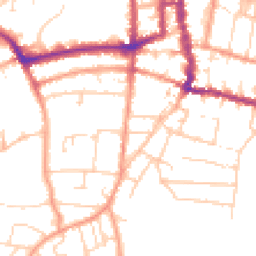 Daytime road noise heatmap for PO33 2PQ