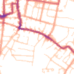 Daytime road noise heatmap for PO33 2RR