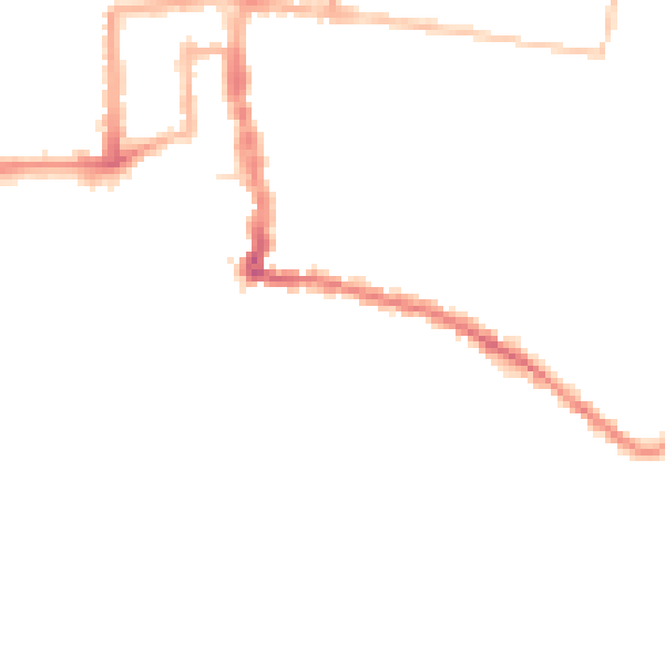 Night-time road noise heatmap for PO33 2SB
