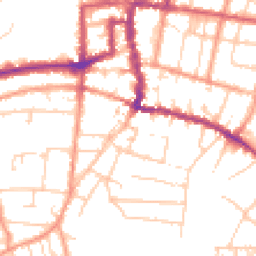 Daytime road noise heatmap for PO33 2SW