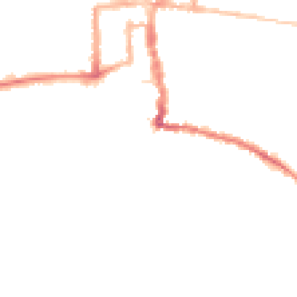 Night-time road noise heatmap for PO33 2SW