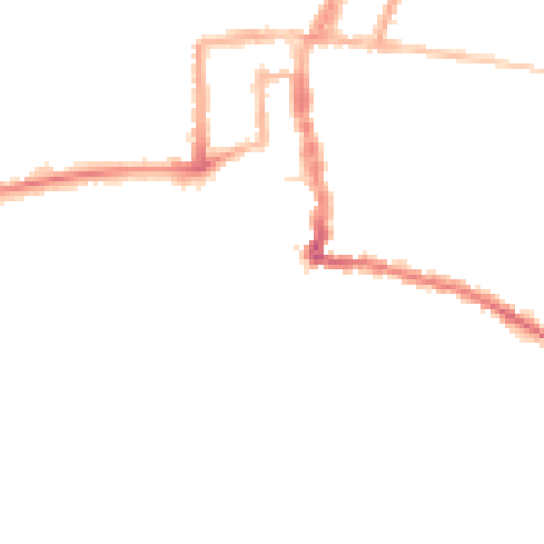 Night-time road noise heatmap for PO33 2SY