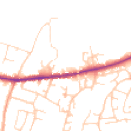 Daytime road noise heatmap for PO33 3ET