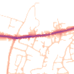 Daytime road noise heatmap for PO33 3HQ