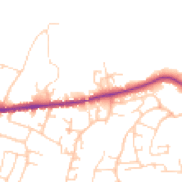 Daytime road noise heatmap for PO33 3LZ