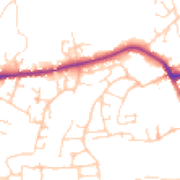Daytime road noise heatmap for PO33 3PB