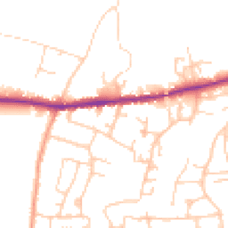 Daytime road noise heatmap for PO33 3RE