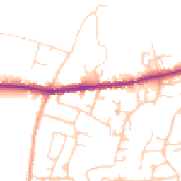 Daytime road noise heatmap for PO33 3RR