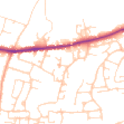 Daytime road noise heatmap for PO33 3XB
