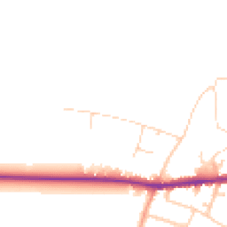 Daytime road noise heatmap for PO33 4EL