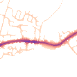 Daytime road noise heatmap for PO33 4HT