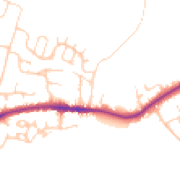 Daytime road noise heatmap for PO33 4HU
