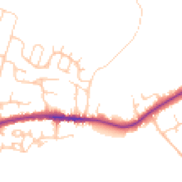 Daytime road noise heatmap for PO33 4HX