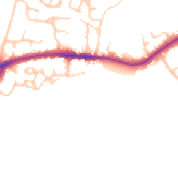 Daytime road noise heatmap for PO33 4LL
