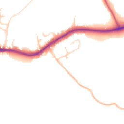 Daytime road noise heatmap for PO33 4LQ