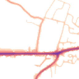 Daytime road noise heatmap for PO33 4NA