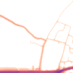 Daytime road noise heatmap for PO33 4NP