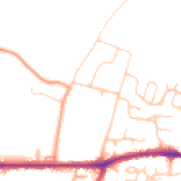 Daytime road noise heatmap for PO33 4NQ
