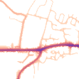 Daytime road noise heatmap for PO33 4PT
