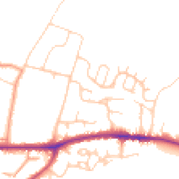 Daytime road noise heatmap for PO33 4QB