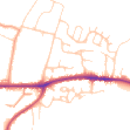 Daytime road noise heatmap for PO33 4QD