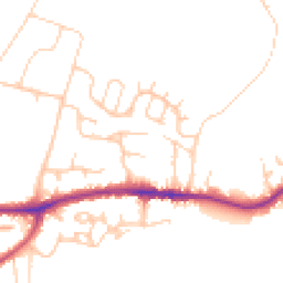 Daytime road noise heatmap for PO33 4QF