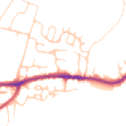 Daytime road noise heatmap for PO33 4QG