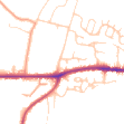 Daytime road noise heatmap for PO33 4QH