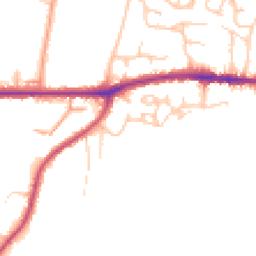 Daytime road noise heatmap for PO33 4QT