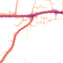 Daytime road noise heatmap for PO33 4QX