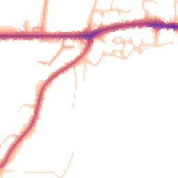Daytime road noise heatmap for PO33 4QY