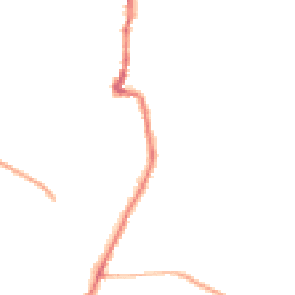Night-time road noise heatmap for PO36 0AJ