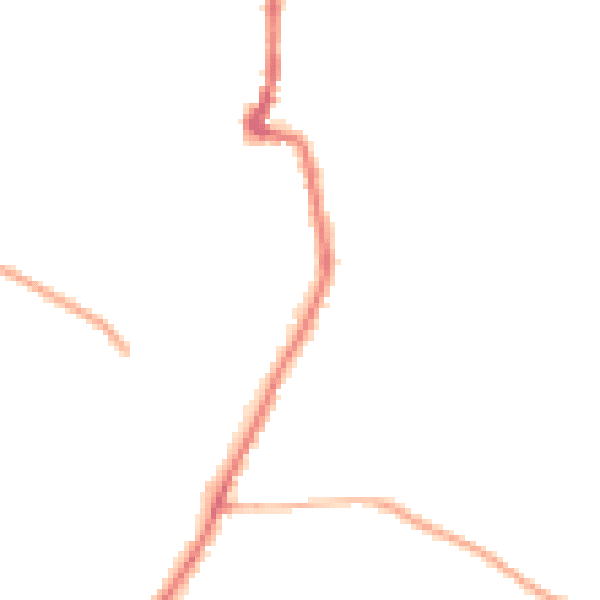 Night-time road noise heatmap for PO36 0AQ