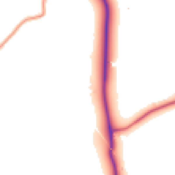 Daytime road noise heatmap for PO36 0AZ