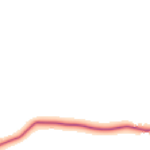 Daytime road noise heatmap for PO36 0BB