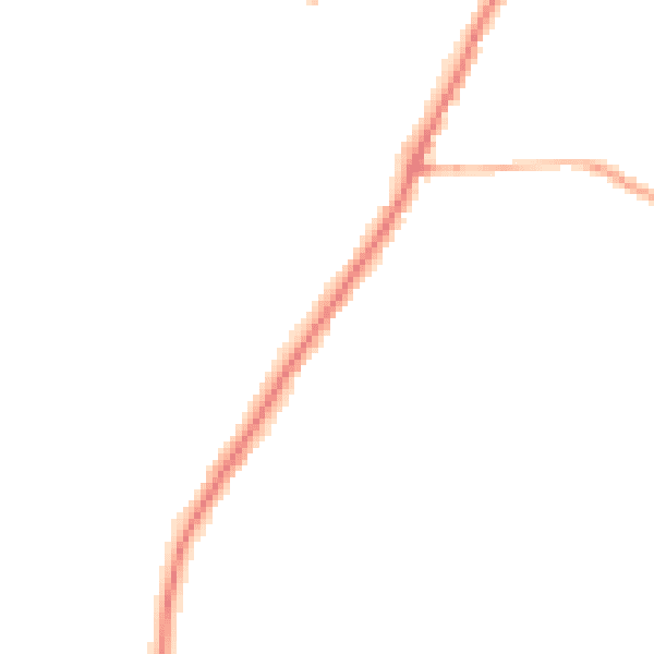 Night-time road noise heatmap for PO36 0BJ