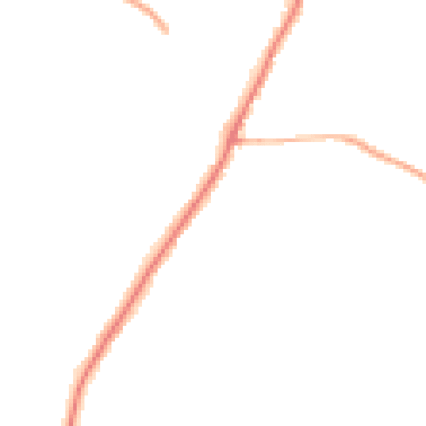 Night-time road noise heatmap for PO36 0BL