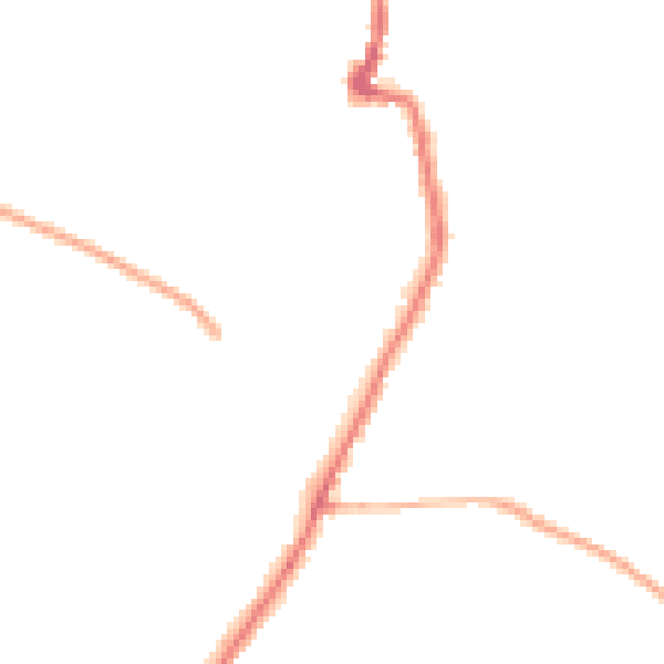 Night-time road noise heatmap for PO36 0BT