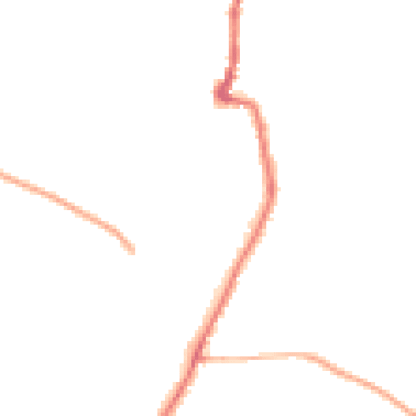 Night-time road noise heatmap for PO36 0BY