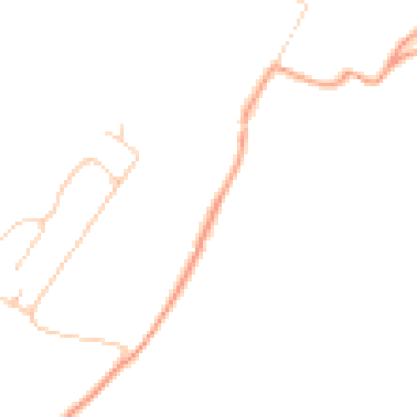 Daytime road noise heatmap for PO36 0HA